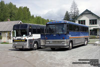 Blue and White Bus and Coach 217 and 201 - 1979 MCI MC-9