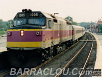 MBTA 1005 - F40PH (built by EMD in 1978 and rebuilt in 1989-90 by Bombardier)