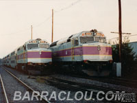 MBTA 1013 and 1002 - F40PH (built by EMD in 1978 and rebuilt in 1989-90 by Bombardier)