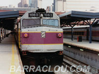 MBTA 1063 - F40PH-2C (built by EMD in 1987 and rebuilt in 2001-2003 by MPI)