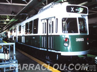 MBTA 3603 - Type 7 Green Line car built by Kinko-Sharyo in 1986-87