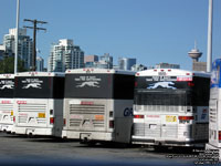 Greyhound Canada 1193 (2001 MCI D4500), 1241, 1223 and 1009
