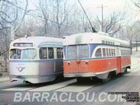 SEPTA PTC 2054 (To Electric City Trolley Museum, Scranton,PA) and 2187 (To Baltimore Streetcar Museum) - PCC Streetcars