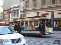 San Francisco Muni 10 cable car - Powell and Mason Sts.