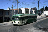 San Francisco Muni 1006 San Francisco (1950's wings) livery PCC streetcar built in 1948 - F Market & Wharves line