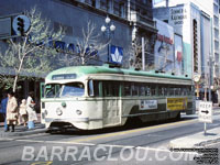 San Francisco Muni 1011 PCC streetcar built in 1948