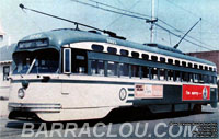 San Francisco Muni 1021 PCC streetcar built in 1948