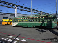 San Francisco Muni 1040 San Francisco - The last PCC streetcar ever built in the United States - 1952 - F Market & Wharves line