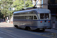 San Francisco Muni 1060 Philadelphia Rapid Transit Company (1938) livery PCC streetcar built in 1947 - Ex-Philidelphia Transportation Company 2715 via SEPTA - F Market & Wharves line