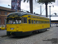 San Francisco Muni 1071 Twin Cities Rapid Transit livery PCC streetcar built in 1947 - Ex-Public Service Coordinated Transport via NJ Transit 23 (nee Twin Cities Rapid Transit 362) - F Market & Wharves line