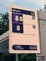 Panneau d'arrt d'autobus CIT Laurentides SURF bus stop sign