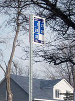 Panneau d'arrt d'autobus CIT du Sud-Ouest CITSO bus stop sign