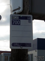Panneau d'arrt d'autobus CIT Sorel-Varennes CITSV bus stop sign