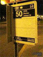 Panneau d'arrt d'autobus CRT Lanaudire bus stop sign