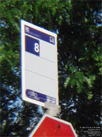 Panneau d'arrt d'autobus MRC L'Assomption bus stop sign