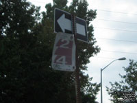 Panneau d'arrt d'autobus Ville de Saint-Jrme - SURF bus stop sign