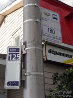 Panneau d'arrt d'autobus CRT Lanaudire - MRC de Montcalm taxibus stop sign