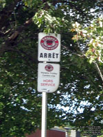 Panneau d'arrt Trolley Magog-Orford stop sign