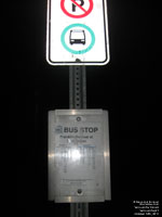 Panneau d'arrt Yellowknife Transit bus stop sign
