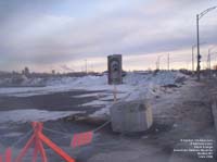Snow dump on the old Quebec City (Beauport) Galeries Ste-Anne demolition location