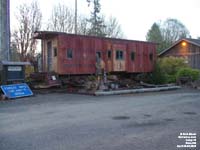 Unidentified caboose at Camp 18, Elsie,OR