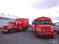 CN MOW truck and bus