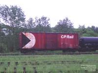 Canadian Pacific Railway - CP Rail's red 40 feet boxcar - Multimark Pacman style
