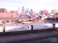 England Intermodal trailers moving a BNSF intermodal train in Kansas City