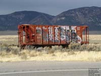 Nevada Northern Railway hopper - Ghost train graffiti