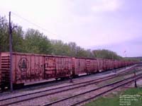 Maine Central boxcars en route from Maine to Iowa via Canada