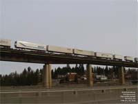 Overhead intermodal consist in Spokane,WA - Marten, Xtra, JB Hunt, ALLZ, Yellow