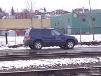 Transport Canada SUV truck parked in the MMA yard in Sherbrooke,QC