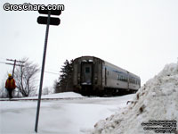 Via Rail 8401 - Acadian diner and 8225 - Chateau Rouville coach