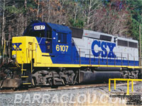 CSXT 6107 - GP40-2 (ex-BO 4208)
