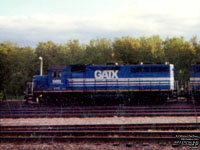 GATX 3717 (Renumbered to SLR's LLPX 3002 - Island Pond) - GP40 (ex-B&O 3717. An unit built in 1969.)