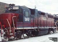 HLCX 3612 (on CDAC) - GP38 (ex-CMNW 2025, exx-CR 7764, exxx-PC 7764) (When lease was out, it wents to NBSR, CDAC, URS, CORP...)