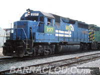 MKT 237 - GP40 (To UP 672, then UP 9955 -- ex-MKT 3111, exx-CR 3111, nee PC 3111)