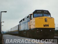 Via Rail 6422 (F40PH-2) - Wrecked 11/99 - Retired 01/01 - Stored in Montreal